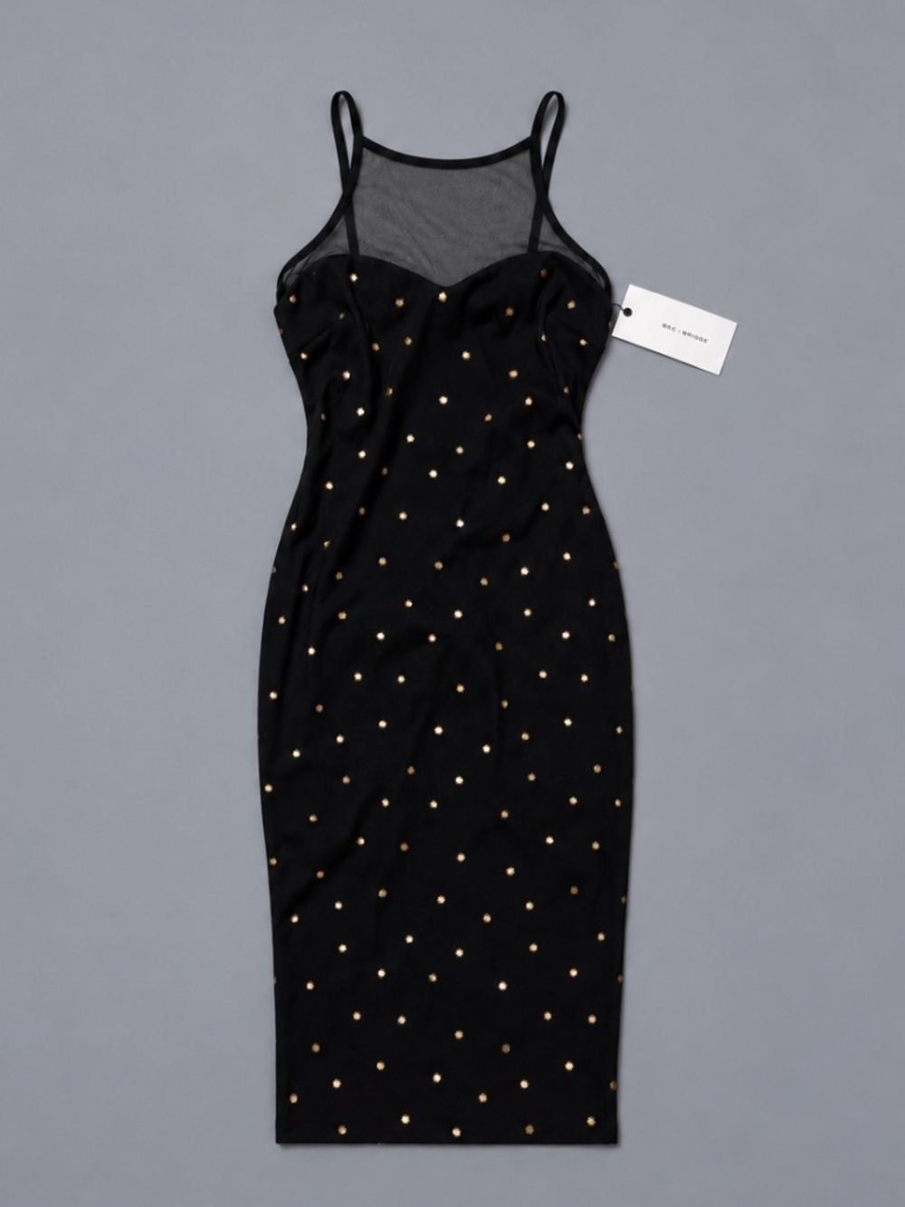 Bec + Bridge Black & Gold Embellished Midi Dress – Size 4 – NWT